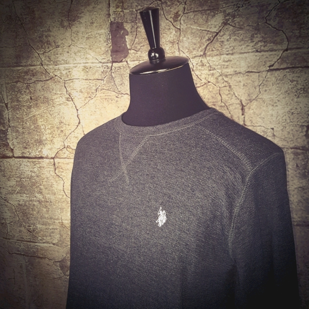 U.S. POLO ASSN. Long Sleeve Casual Gray Sweater